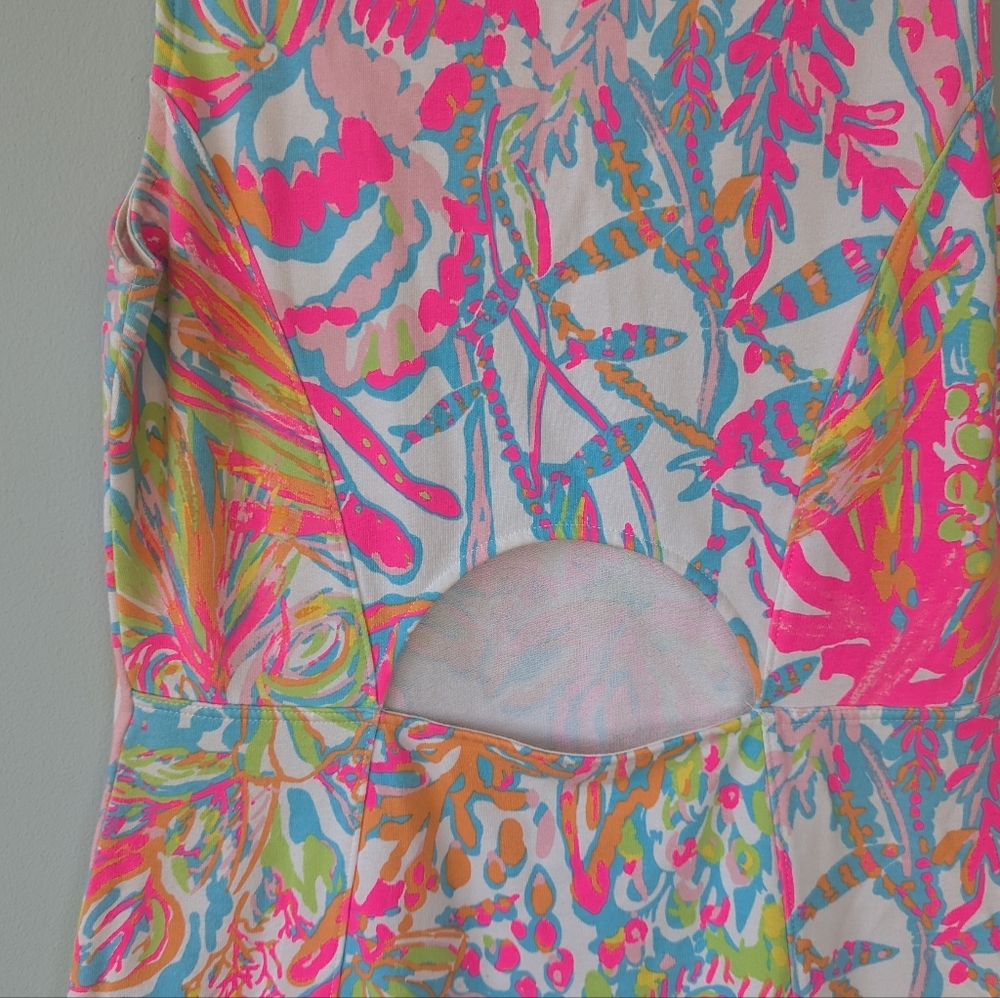 Lilly Pulitzer The Whiting Colorful Sleeveless Casual Sunmer Cut Out Tank Dress - Picture 10 of 10